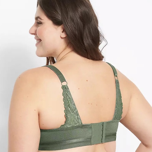 Cacique Smooth Lightly Lined Balconette Bra With Convertible Lace Back Size 40G - Picture 2 of 11